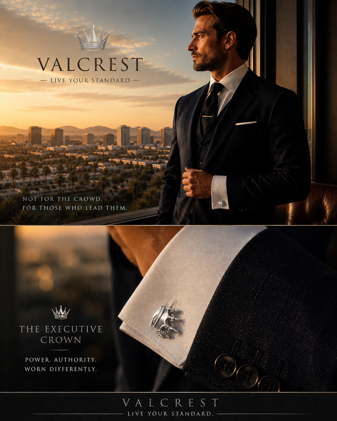 Executive Crown Cufflinks